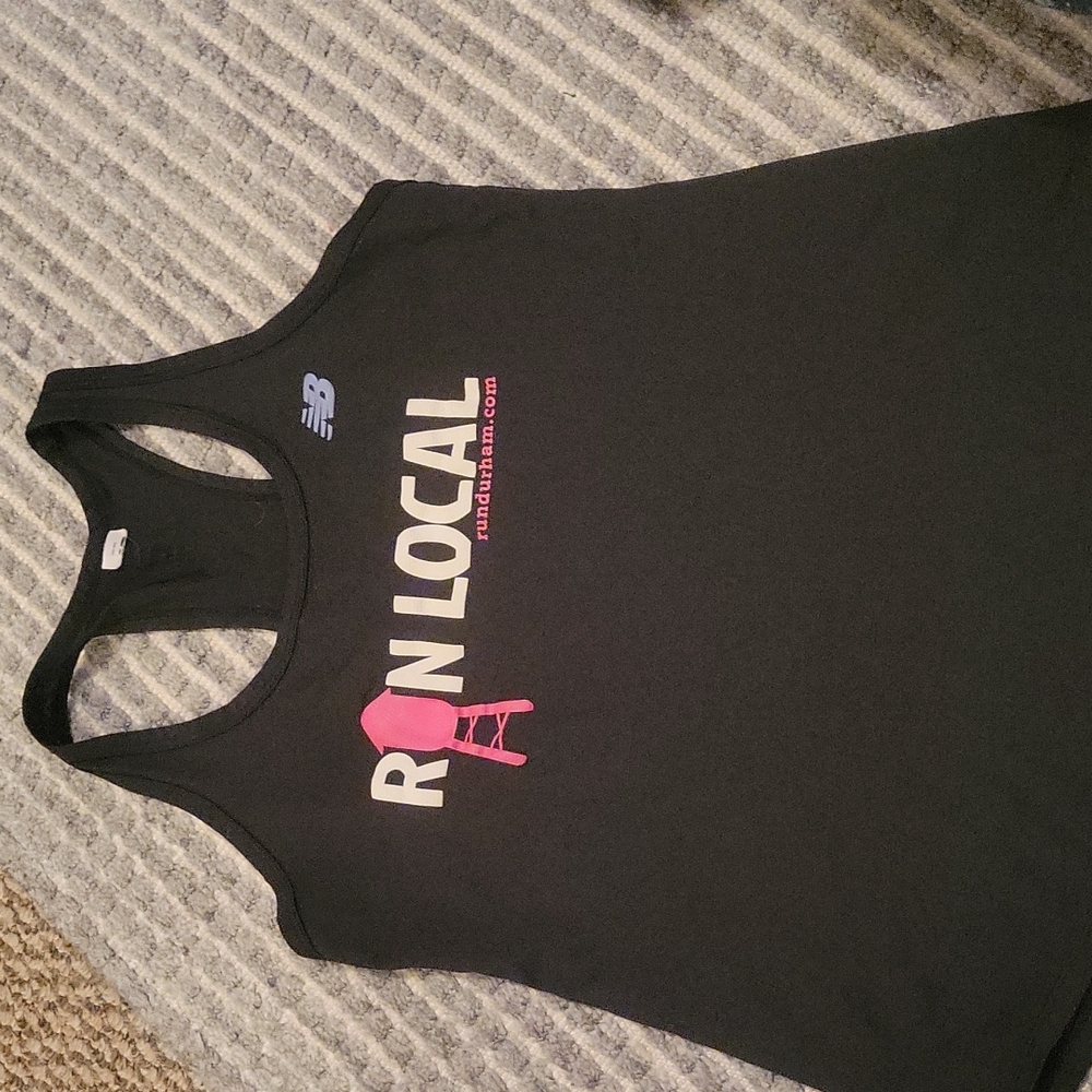 New Balance dri fit tech tank very dark gray cut tag but it is a small